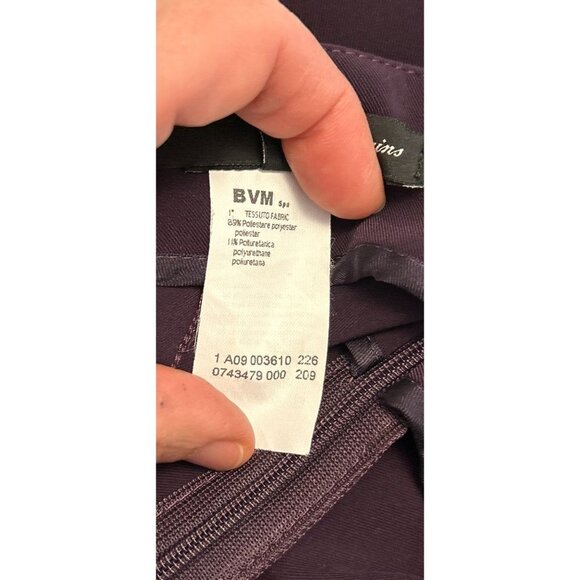 Les Copains Burgundy Wine Straight Leg Pants High Rise Size 12 - Picture 8 of 12